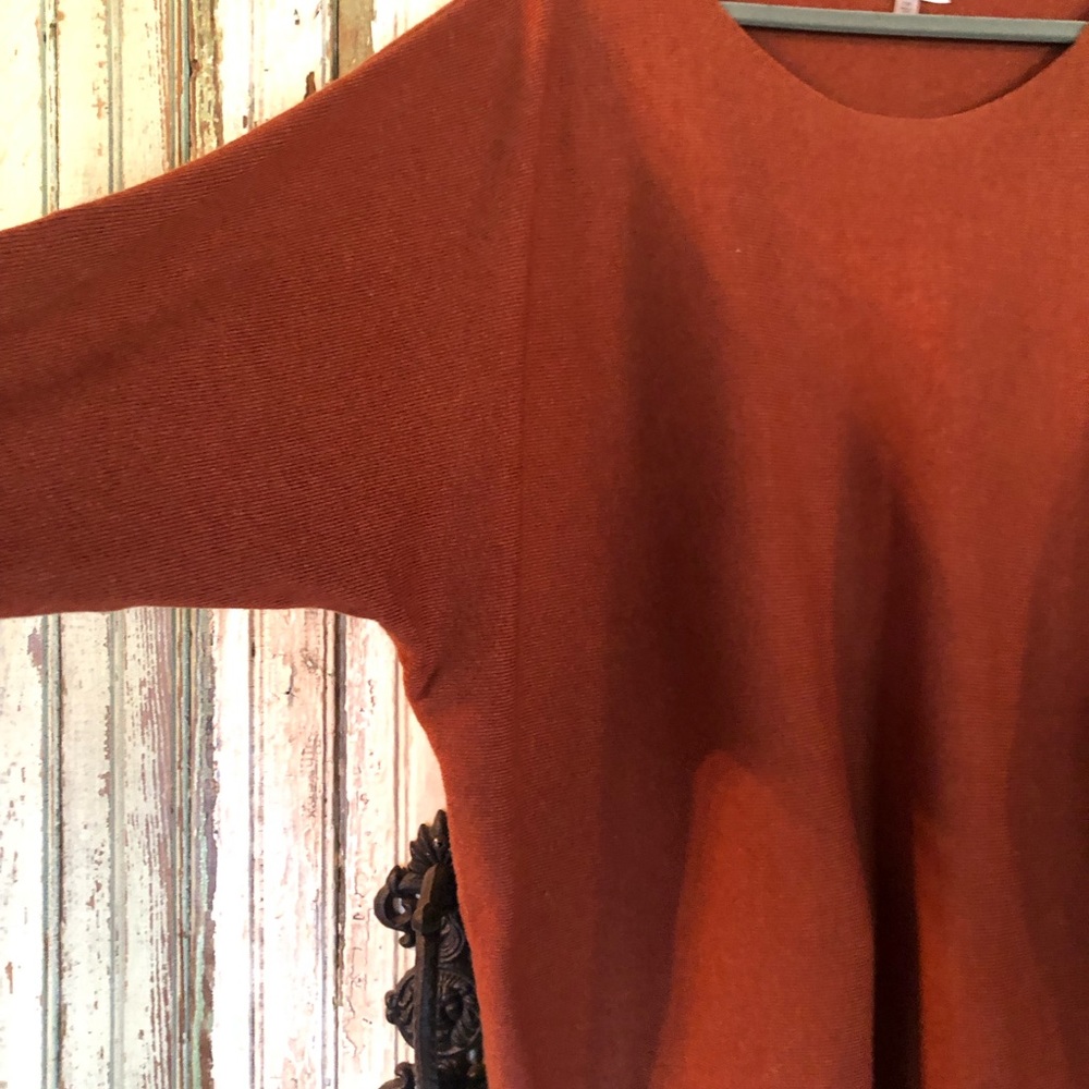 Lightweight Batwing Sweater, Cooper Colored